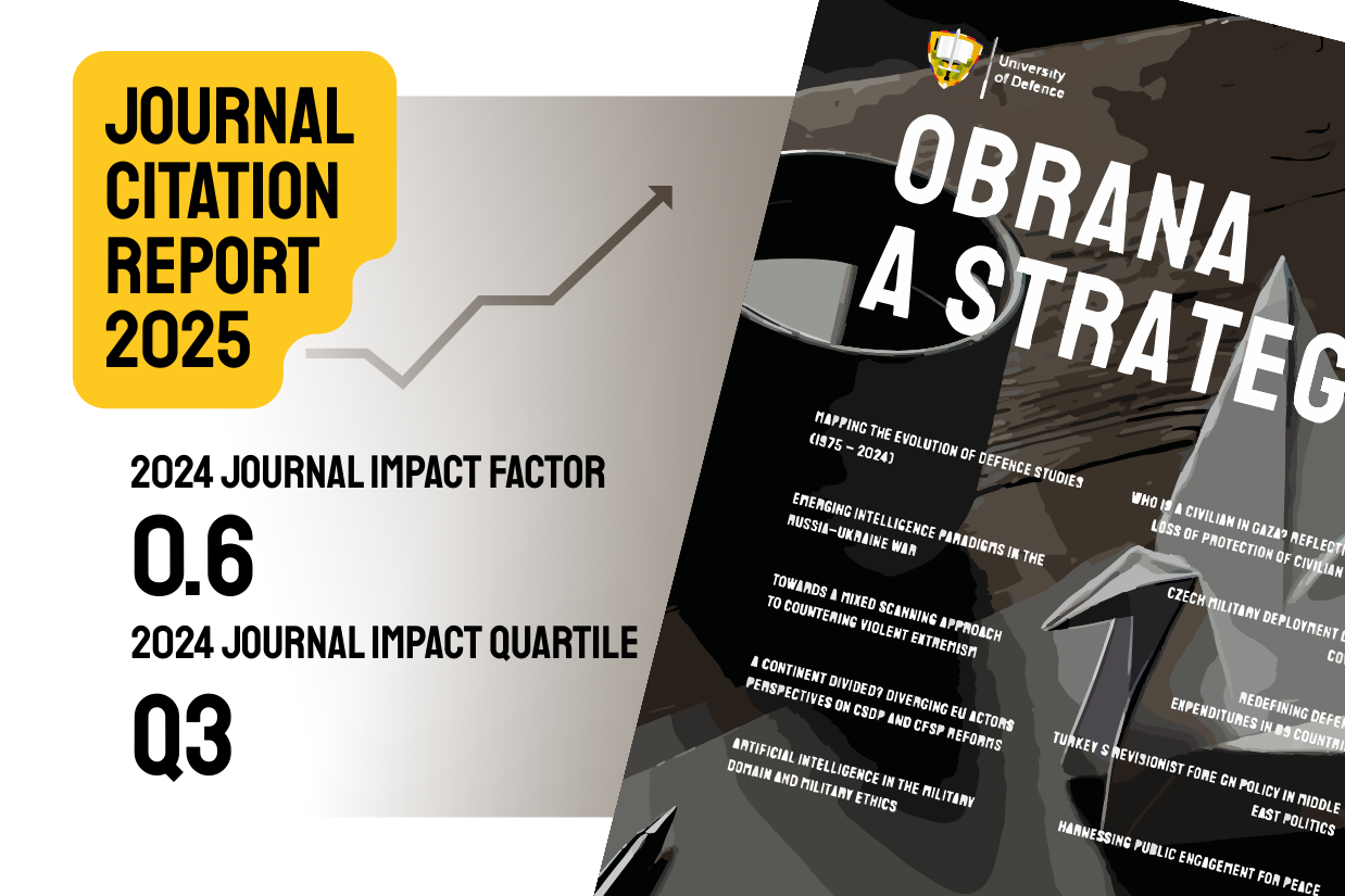 Právě si prohlížíte Časopis Obrana a strategie nově ve 3. kvartilu (Q3) v databázi Web of Science